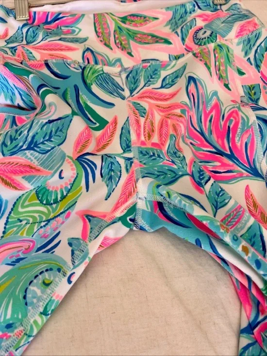 Lilly Pulitzer Weekender High Rise 24” Legging Toucan Do It Better Sz M Colorful - Picture 7 of 9